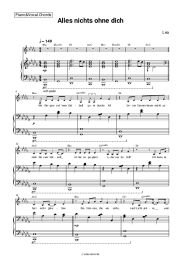 Noten, Akkorde LEA - Alles nichts ohne dich