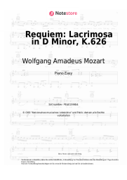 Noten, Akkorde Wolfgang Amadeus Mozart - Requiem: Lacrimosa in D Minor, K.626