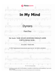 Noten, Akkorde Dynoro, Gigi D'Agostino - In My Mind