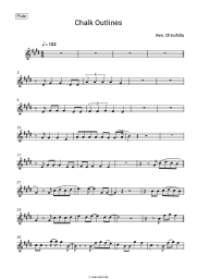 Noten, Akkorde Ren, Chinchilla - Chalk Outlines