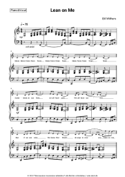 Noten, Akkorde Bill Withers - Lean on Me