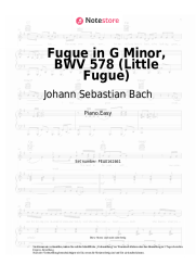 Noten, Akkorde Johann Sebastian Bach - Fugue in G Minor, BWV 578 (Little Fugue)