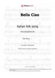 Noten, Akkorde Italian folk song - Bella Ciao