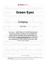 Noten, Akkorde Coldplay - Green Eyes
