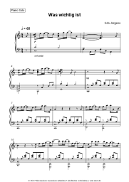 Noten, Akkorde Udo Jürgens - Was wichtig ist