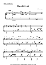 Noten, Akkorde Udo Jürgens - Was wichtig ist
