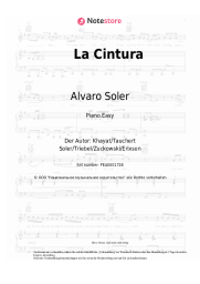 Noten, Akkorde Alvaro Soler - La Cintura