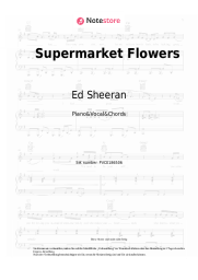 Noten, Akkorde Ed Sheeran - Supermarket Flowers