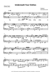 Noten, Akkorde Shakira - Underneath Your Clothes