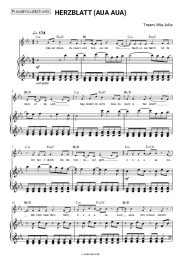 Noten, Akkorde Tream, Mia Julia - HERZBLATT (AUA AUA)