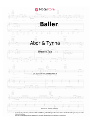 Noten, Akkorde Abor & Tynna - Baller
