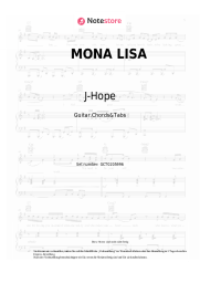 Noten, Akkorde J-Hope - MONA LISA
