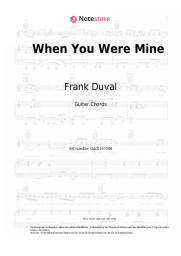 Noten, Akkorde Frank Duval - When You Were Mine