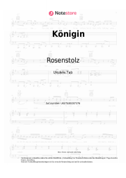 Noten, Akkorde Rosenstolz - Königin