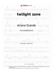 Noten, Akkorde Ariana Grande - twilight zone