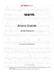 undefined Ariana Grande - warm