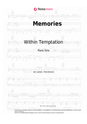 Noten, Akkorde Within Temptation - Memories