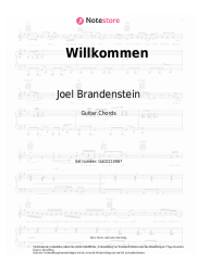 Noten, Akkorde Joel Brandenstein - Willkommen