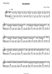 Noten, Akkorde Nina Chuba - Unsicher