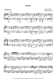 Noten, Akkorde Taylor Swift - Lover