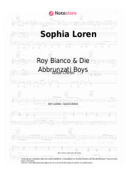 Noten, Akkorde Roy Bianco & Die Abbrunzati Boys - Sophia Loren