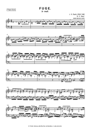 Noten, Akkorde Johann Sebastian Bach - Fugue in D Minor, BWV 948