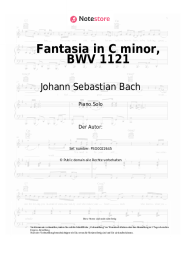 Noten, Akkorde Johann Sebastian Bach - Fantasia in C minor, BWV 1121