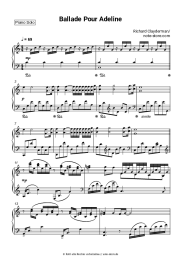 Noten, Akkorde Richard Clayderman - Ballade Pour Adeline
