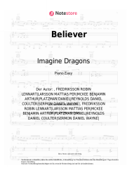 Noten, Akkorde Imagine Dragons - Believer