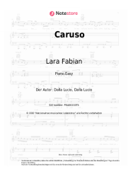 Noten, Akkorde Lara Fabian - Caruso