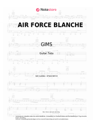 Noten, Akkorde GIMS, JUL - AIR FORCE BLANCHE