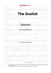 Noten, Akkorde Sabaton - The Duelist