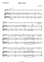 Noten, Akkorde Herzchen - Mein Kind
