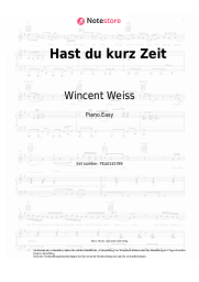 Noten, Akkorde Wincent Weiss - Hast du kurz Zeit