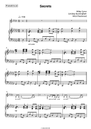 Noten, Akkorde Miley Cyrus, Lindsey Buckingham, Mick Fleetwood - Secrets