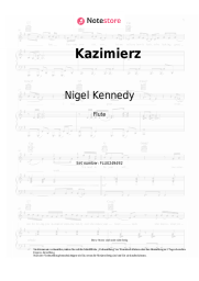 Noten, Akkorde Nigel Kennedy, Kroke - Kazimierz