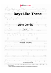 Noten, Akkorde Luke Combs - Days Like These
