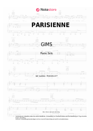 Noten, Akkorde GIMS, La Mano 1.9 - PARISIENNE