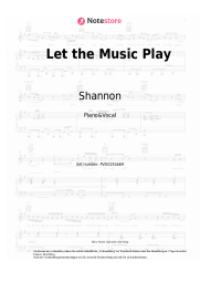 Noten, Akkorde Shannon - Let the Music Play