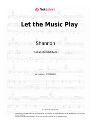 Noten, Akkorde Shannon - Let the Music Play