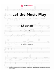 Noten, Akkorde Shannon - Let the Music Play