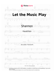 Noten, Akkorde Shannon - Let the Music Play