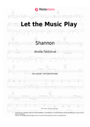 Noten, Akkorde Shannon - Let the Music Play