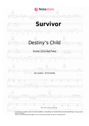 Noten, Akkorde Destiny’s Child - Survivor