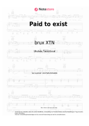 Noten, Akkorde brux XTN - Paid to exist