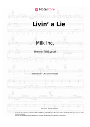 Noten, Akkorde Milk Inc. - Livin’ a Lie