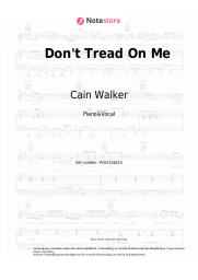Noten, Akkorde Cain Walker - Don't Tread On Me