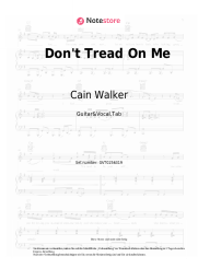 Noten, Akkorde Cain Walker - Don't Tread On Me