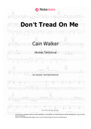 Noten, Akkorde Cain Walker - Don't Tread On Me