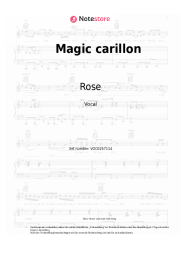Noten, Akkorde Rose - Magic carillon